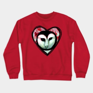 Owl Face Heart Yeah Crewneck Sweatshirt